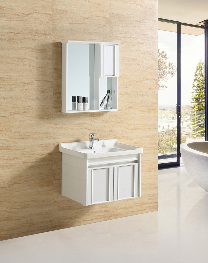 مغسلة دولاب كاربون فايبر OS280038 ابيض 60*46 سم