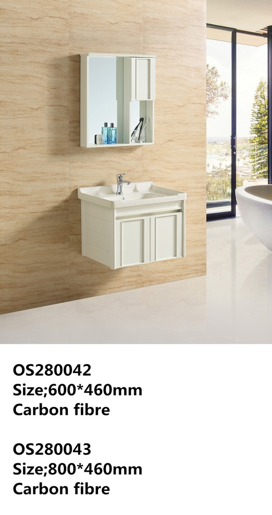 مغسلة دولاب كاربون فايبر OS280042 بيج 60*46 سم