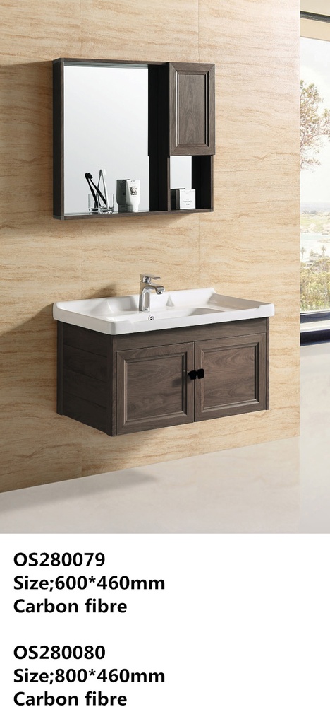 مغسلة دولاب كاربون فايبر  (80) OS280080 خشبي 80*46 سم