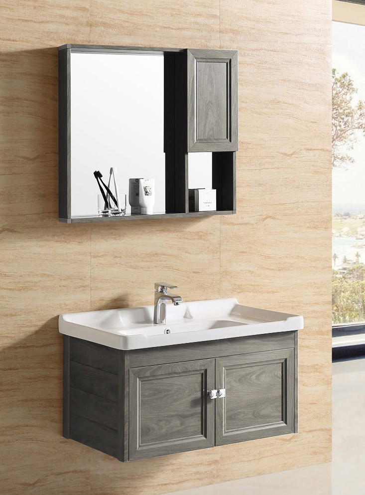 مغسلة دولاب كاربون فايبر  (60) OS280081 رمادي فاتح 60*46 سم