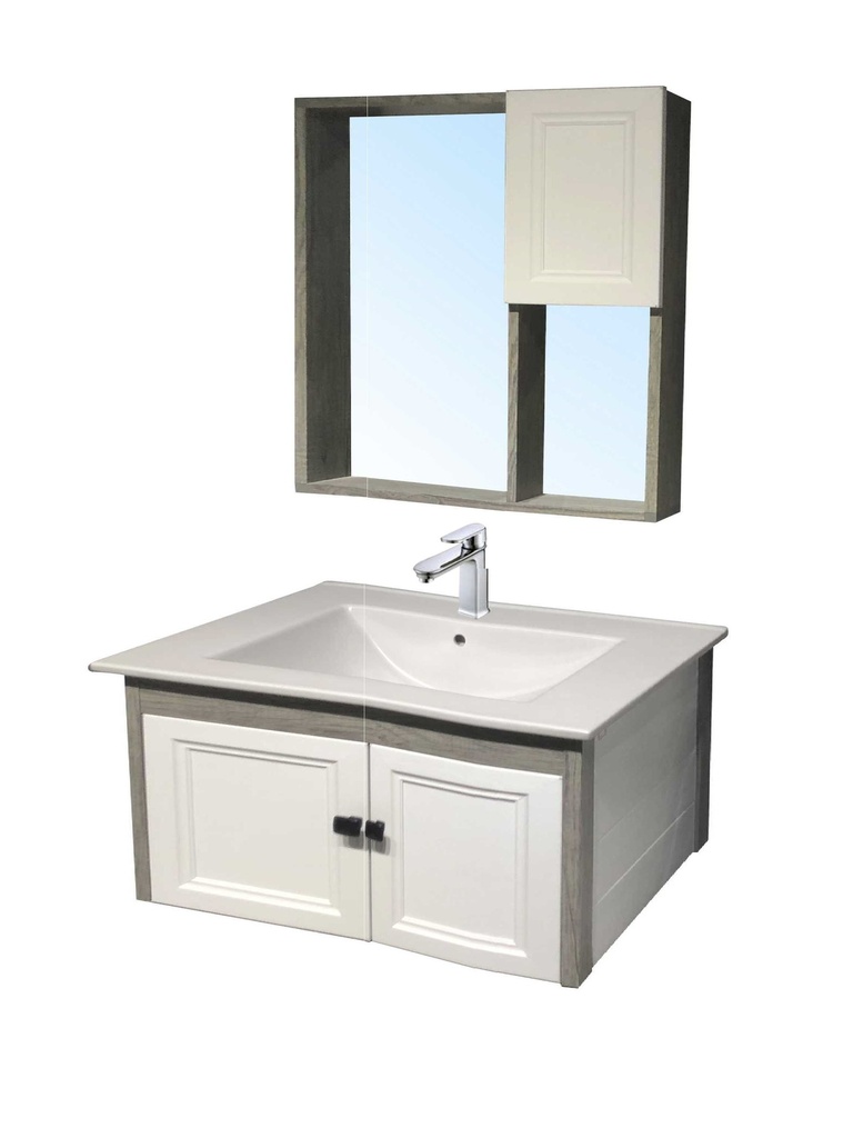 مغسلة كربون مع خلاط  OS280095M لون رمادي فاتح + ابيض 60*46 سم