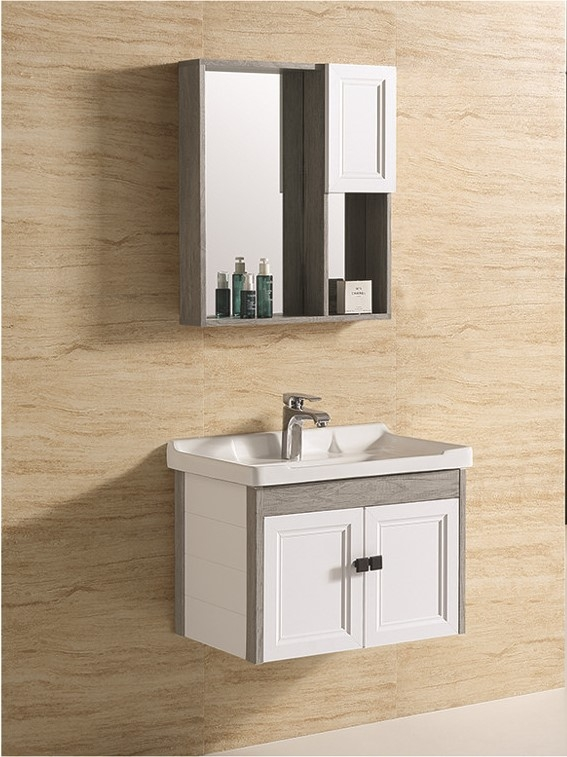 مغسلة كاربون فايبر KD OS280025 صيني ORIENT STANDARD ابيض رمادي 60 سم مع صيدلية بمراية