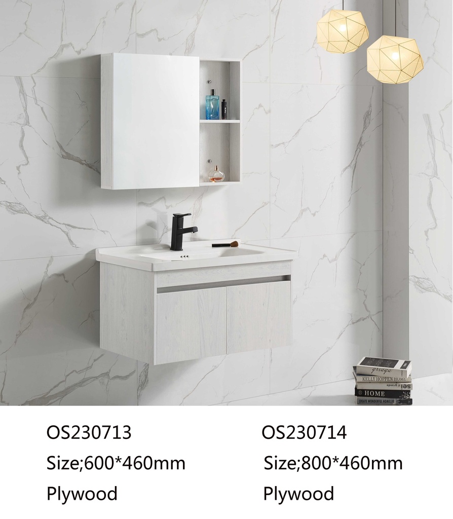 مغسلة  م OS230713 خشب PW مع كبينة ومراية صيدلية 60*46 سم لون 187018-5