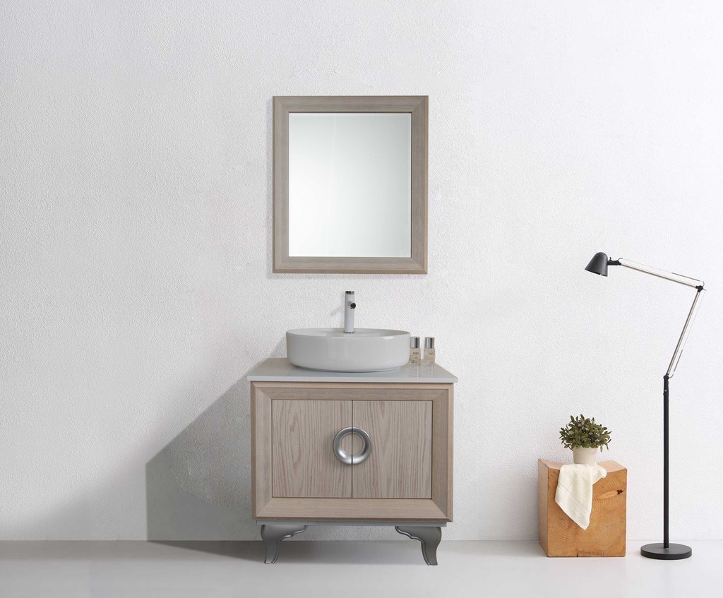 مغسله خشب  D-1626-1 حوض 80سم لون بيج