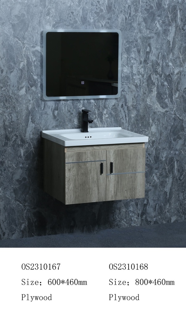 مغسلة خشب OS2310168 KD PW صيني ORIENT STANDARD خشبي 80 سم مع مراية ليد