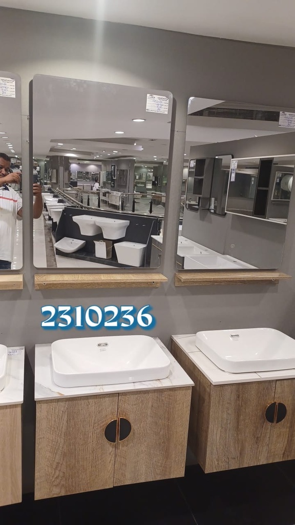 مغسلة خشب OS231-60-13 PW صيني ORIENT STANDARD خشبي (سطح رخام+حوض فوق+رف) 02310211