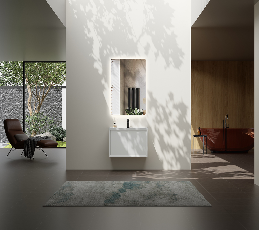 مغسلة خشب OS129 BMF صيني رمادي حوض سيراميك مقاس 50 سم