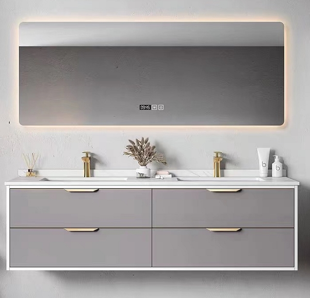 مغسلة خشب حوضين SY1036  مقاس120سم