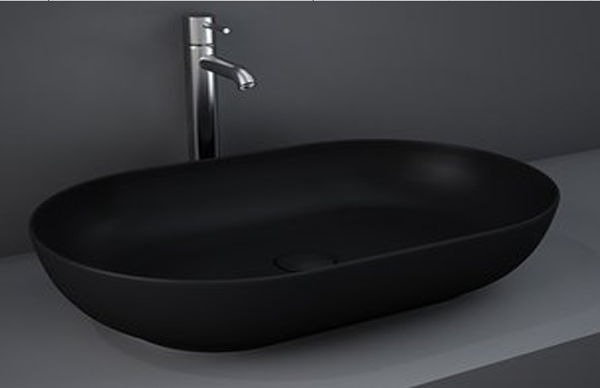 حوض سيراميك كونتر توب RAK-FEELING FEECT5500504A بيضاوي اسود مطفي 55سم
