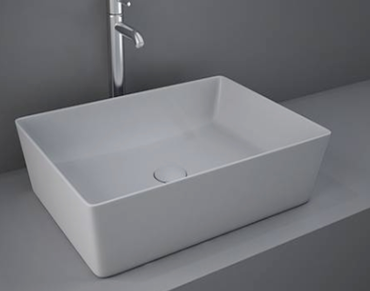 حوض سيراميك كونتر توب RAK-FEELING FEECT5000503A مستطيل 50 سم رمادي مطفي