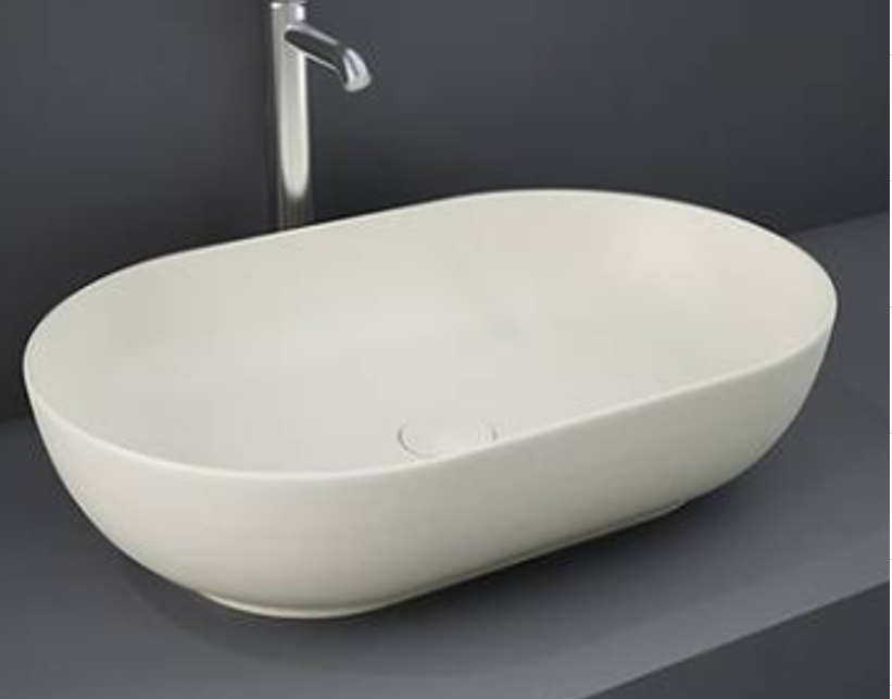 حوض سيراميك فيلنج سليم RAK-FEELING FEECT5500505A بيضاوي بيج مطفي 55 سم