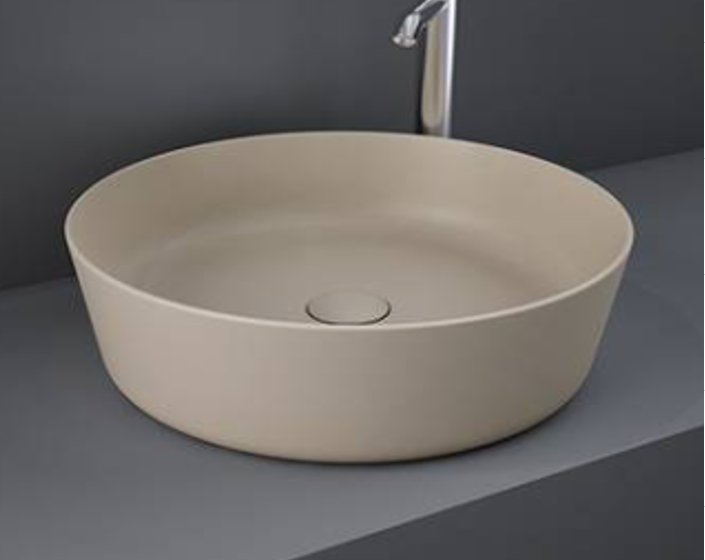 حوض سيراميك علوي فيلنج RAK-WASHBASINS FEECT4200514A دائري مقاس 42 سم كابتشينو مطفي