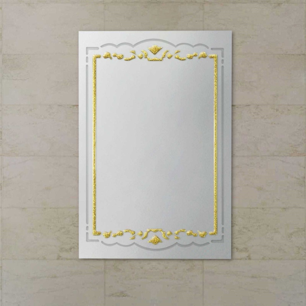 مراية EZ-M12 مقاس 60*40 سم ذهبي مزخرف