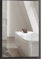 مراية عادية ONE492079 صيني 45*60 سم مستطيل اطار الومنيوم أسود