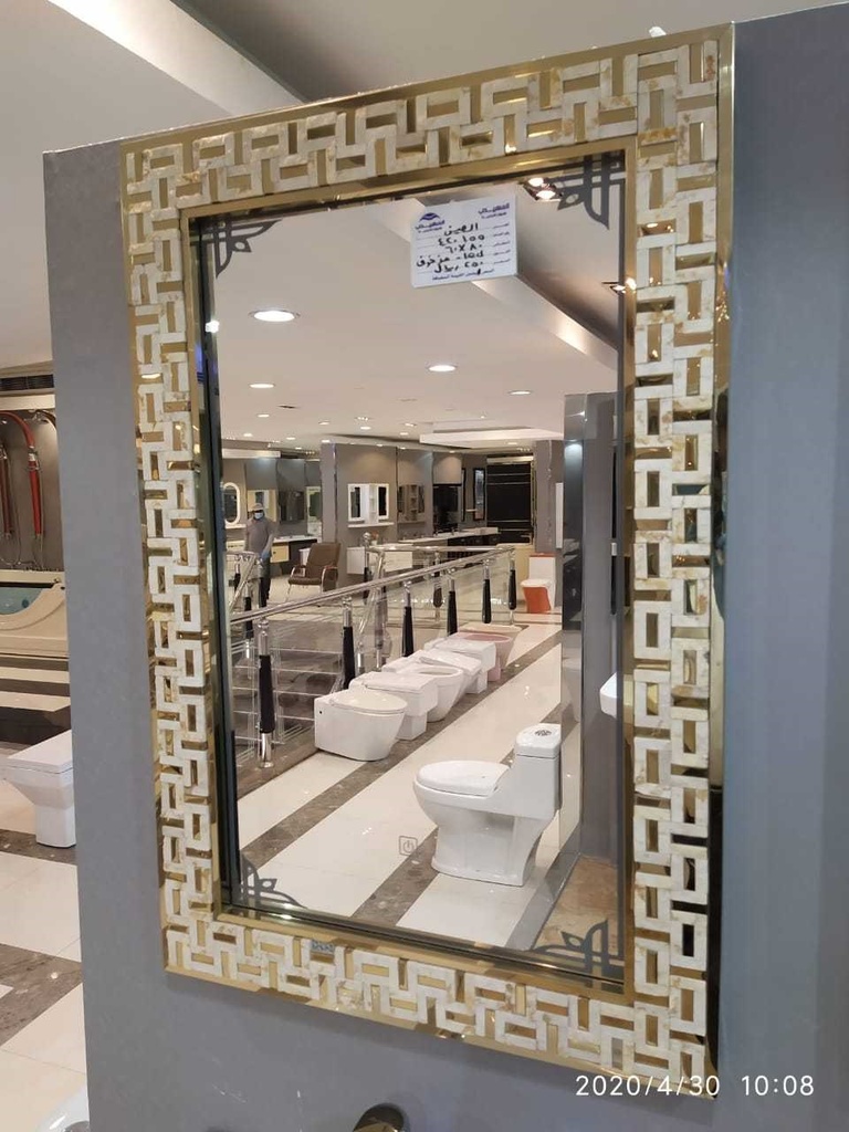 مراية صيني اطار مزخرف LED م. JW420155 مقاس 60*80