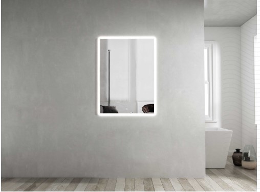  مراية  مستطيل ليد RR4017 مقاس 80*60 سم إطار أكريليك