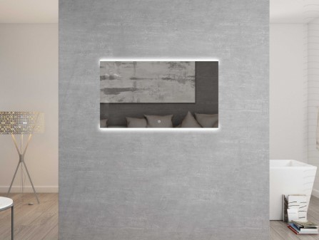  مراية  مستطيل ليد RR4023 مقاس 70*120 سم إطار أكريليك