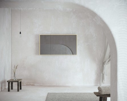  مراية  مستطيل ليد RR4026 مع لمس و رف مقاس 65*120 سم إطار أكريليك