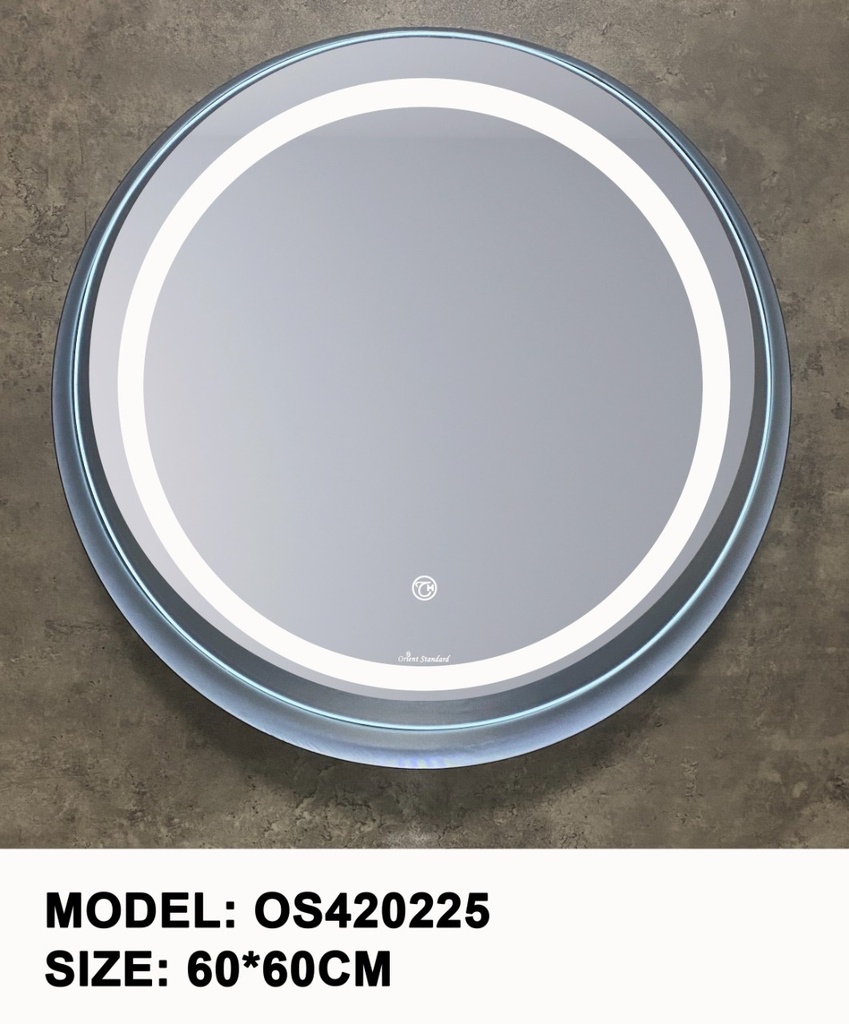  مراية  دائري ليد OS420225. مقاس 60*60 سم مع اللمس لون أبيض