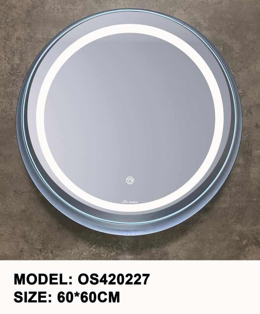  مراية  دائري ليد OS420227. مقاس 60*60 سم مع اللمس لون اسود