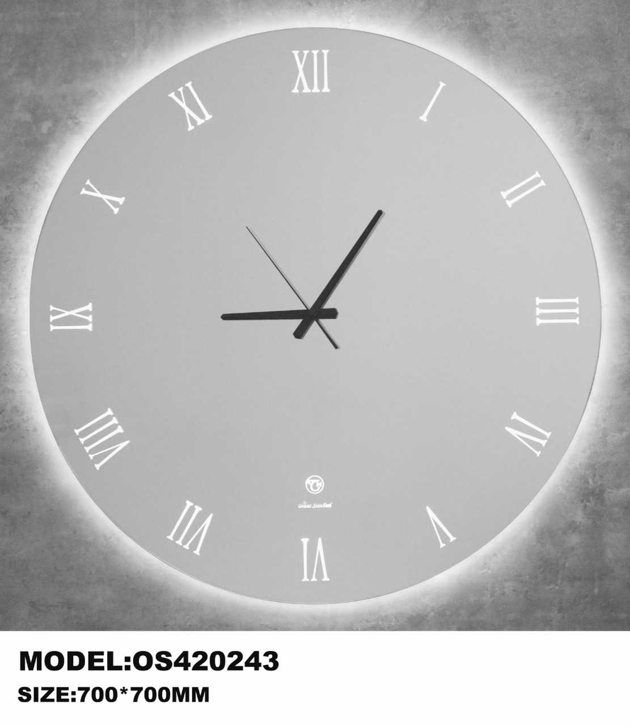 مراية ليد OS420243 صيني ORIENT STANDARD دائري 70*70 سم مع ساعة