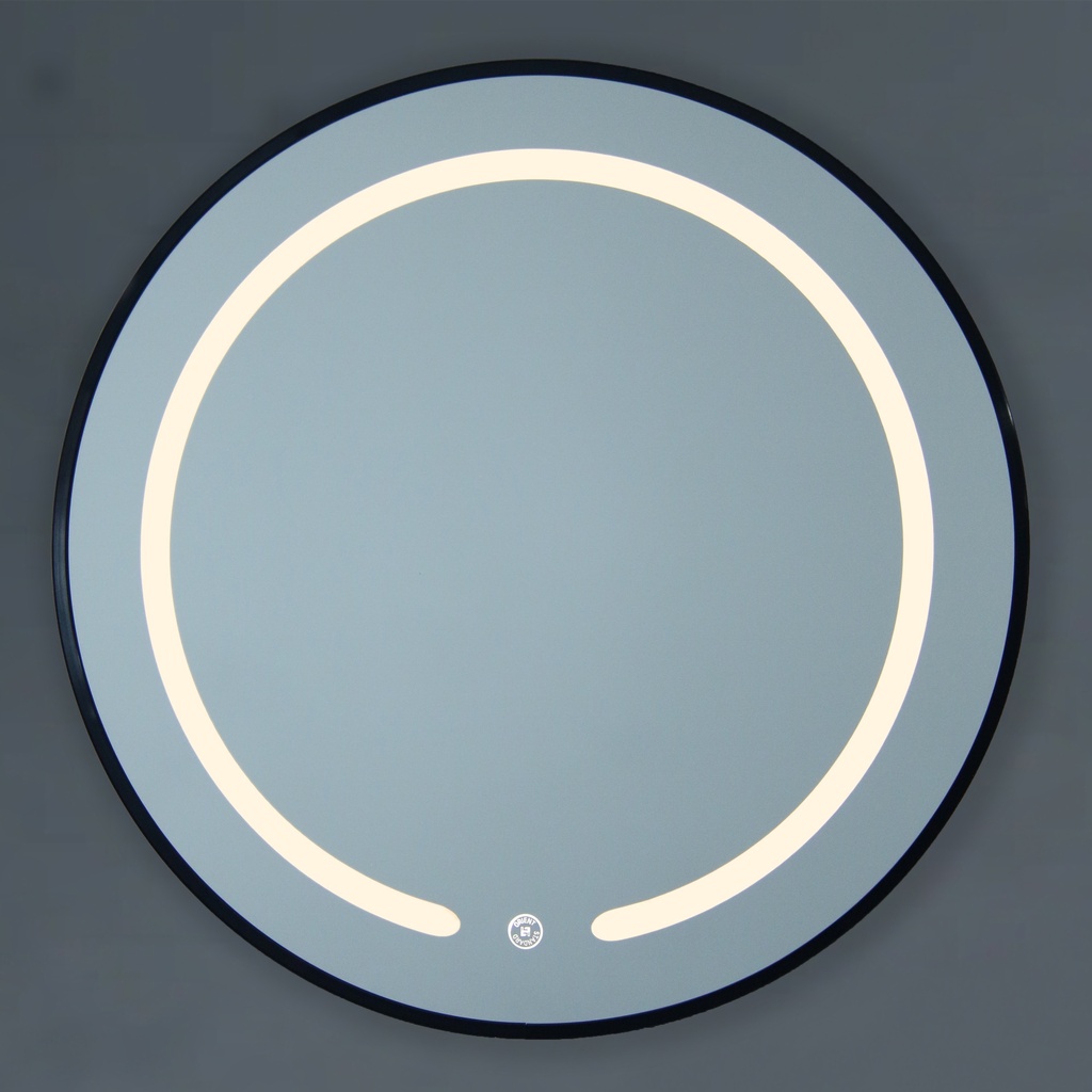 مراية ليد OS420250 صيني ORIENT STANDARD دائري 60*60 سم اطار المونيوم اسود