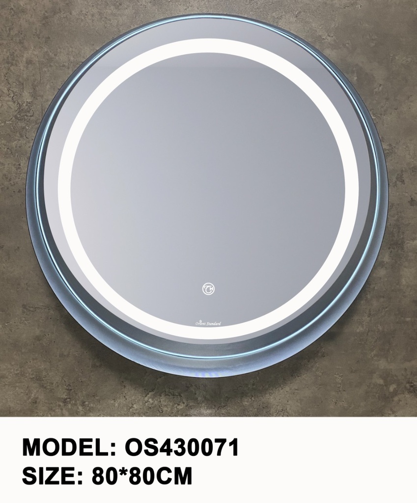  مراية  دائري ليد OS430071. مقاس 80*80 سم مع اللمس لون أبيض