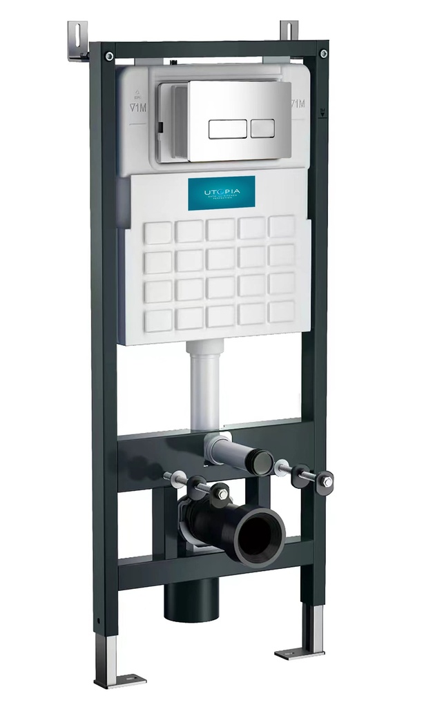 سيفون مخفي هيدروليك UTOPIA UK U033A مع ضغطة  UTOPIA UK U021 كروم مربع تكنولوجيا بريطانية