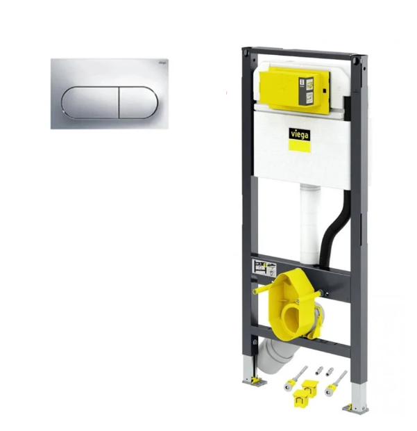 سيفون مخفي VIEGA 771980 الماني مع ضغطة 773748 كروم مدور