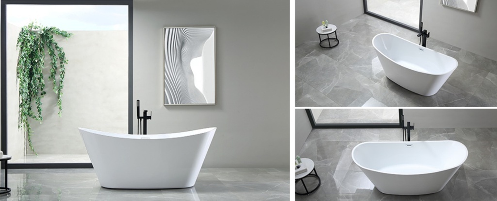 مغطس كلاسيك OS-512 صيني ORIENT STANDARD ابيض 71*74*170 بيضاوي