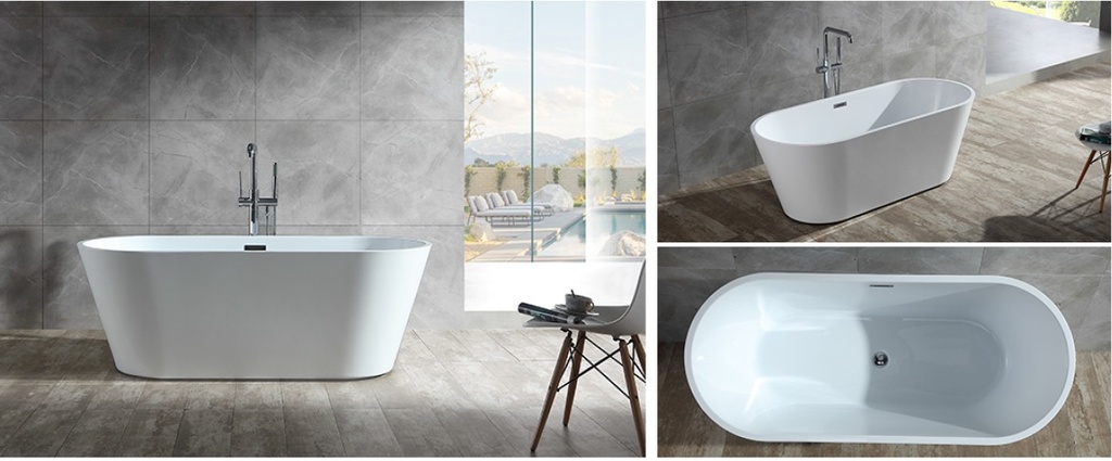 مغطس كلاسيك OS-515 صيني ORIENT STANDARD ابيض 60*74*170 بيضاوي