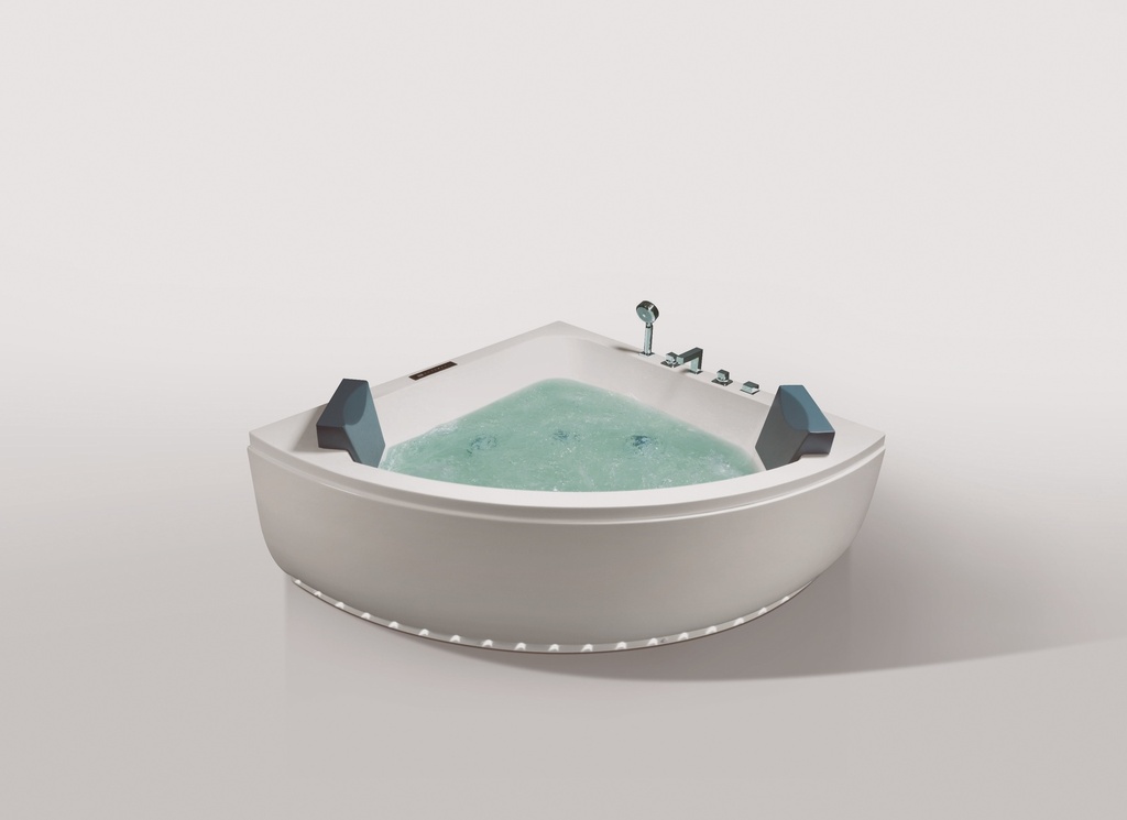 مغطس جاكوزي زاوية RR005-1 صيني REST ROOM أبيض 2 دينمو 155*155*73 Bluetooth