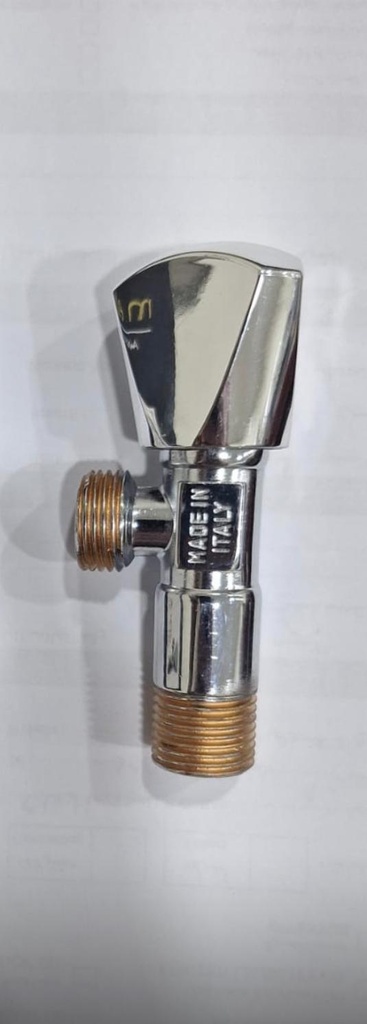 محبس زاوية كروم  ايطالي 1/2 * 1/2 