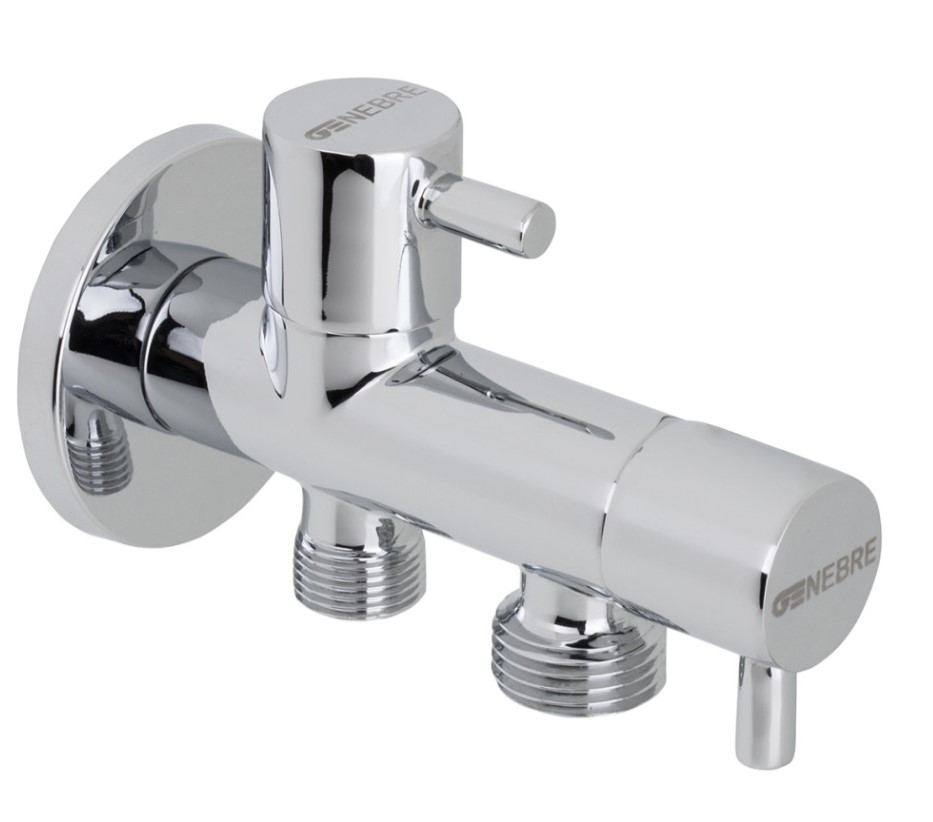 محبس زاوية مزدوج 05 3109 اسباني GENEBRE كروم دائري