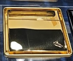 صفاية بلاط  إيطالي ذهبي لامع  مع رداد غطاء  مقاس 15*15سم  VERONA