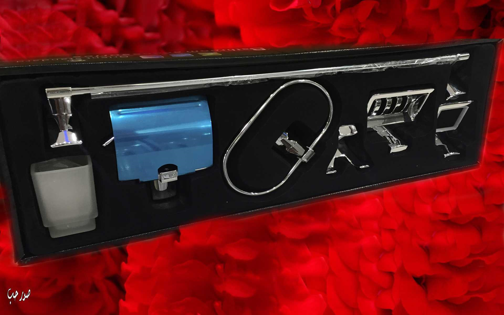 طقم اكسسوار صيني 6 قطع كروم سادة م.18300