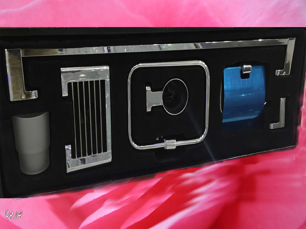 طقم اكسسوار صيني 6 قطع كروم سادة م.T7700