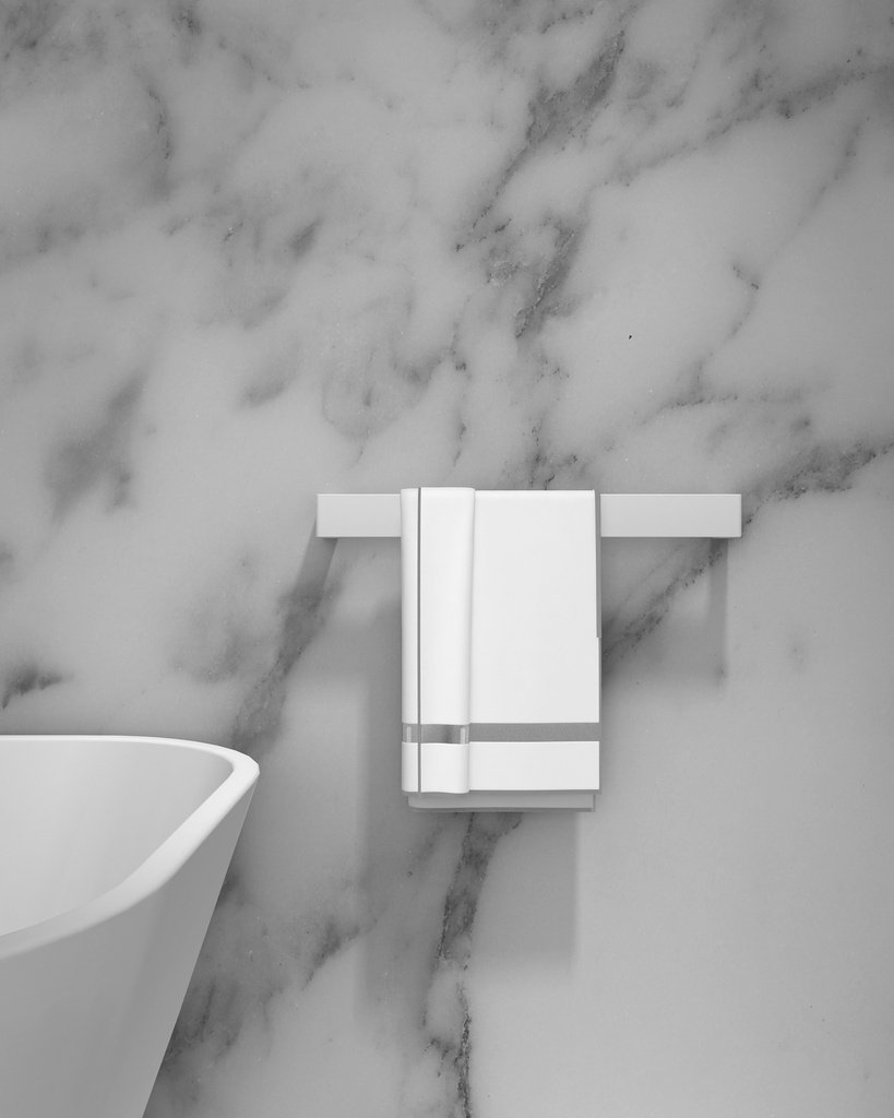 رف جداري حجر RR8001004 ابيض مطفي 5*5*60