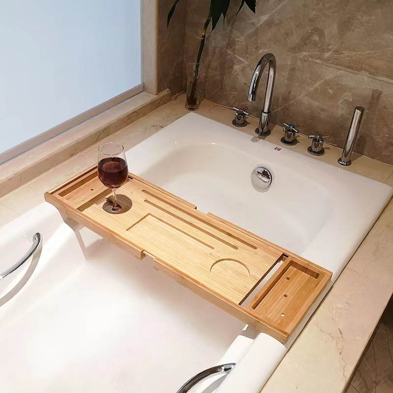 رف مغطس خشب TB4001 صينى REST ROOM خشبي غامق 105:70*22 سم