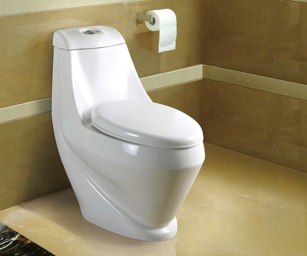 كرسي صيني أبيض سيفون عالي 30 سم موديل 8072