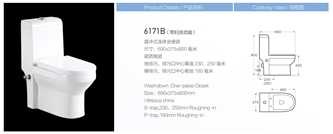 كرسي افرنجي OS6171B صيني ابيض 25 سم UF بشطاف