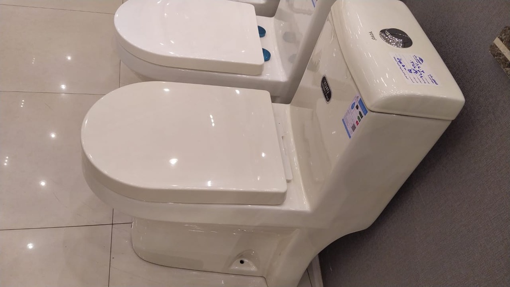 كرسي افرنجي صيني PR-8203A مقاس 30سم بيج-  مع محبس زاوية ولي