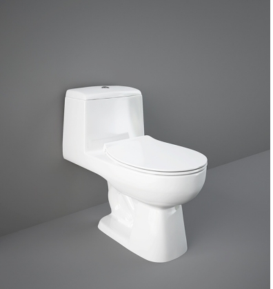 كرسي افرنجي ارضي URBWC1600AWHA اماراتي RAK URBAN ابيض بيضاوي 69*38 سم مع الغطاء