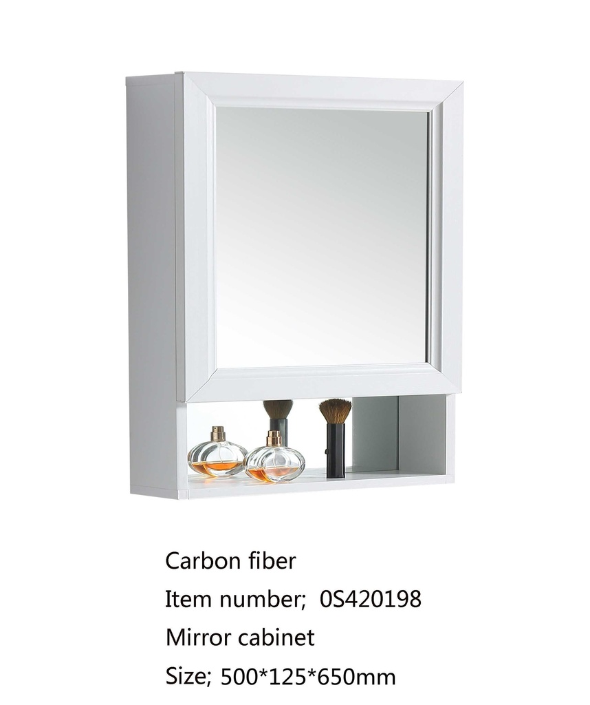 مراية كبينة OS420198  كاربون فيبر مقاس 50*65 سم