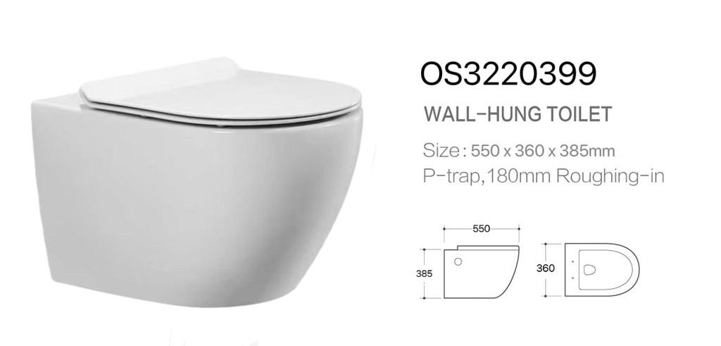 كرسي معلق OS3220399 صيني ORIENT STANDARD ابيض دائري 52.5*37*36 سم 18 سم UF