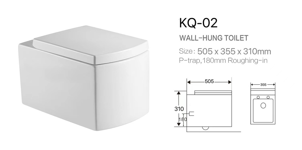 كرسي معلق KQ-02 صيني ORIENT STANDARD ابيض مربع 50.5*35.5*31 سم 18 سم UF