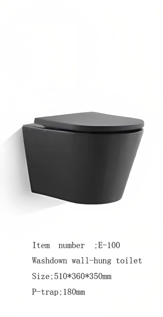 كرسي معلق E-100 صيني ORIENT STANDARD اسود دائري 51*36.5*35 سم 18 سم UF