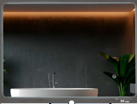  مراية ليد ONE2031  صيني اطار رملي 3  لون 50*70  سم مستطيل اتجاهين  