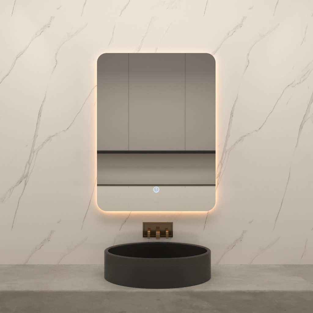  مراية ليد ONE2033  صيني اضاءة خلفية 3  لون 50*70  سم مستطيل اتجاهين  