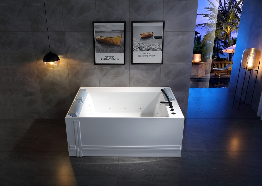 مغطس جاكوزي مستطيل LO012-1 صيني LOLO أبيض 2 دينمو 180*135*69 Bluetooth 